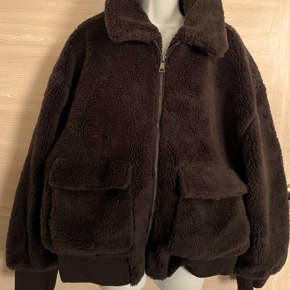 Gap Brown Sherpa Moto Jacket